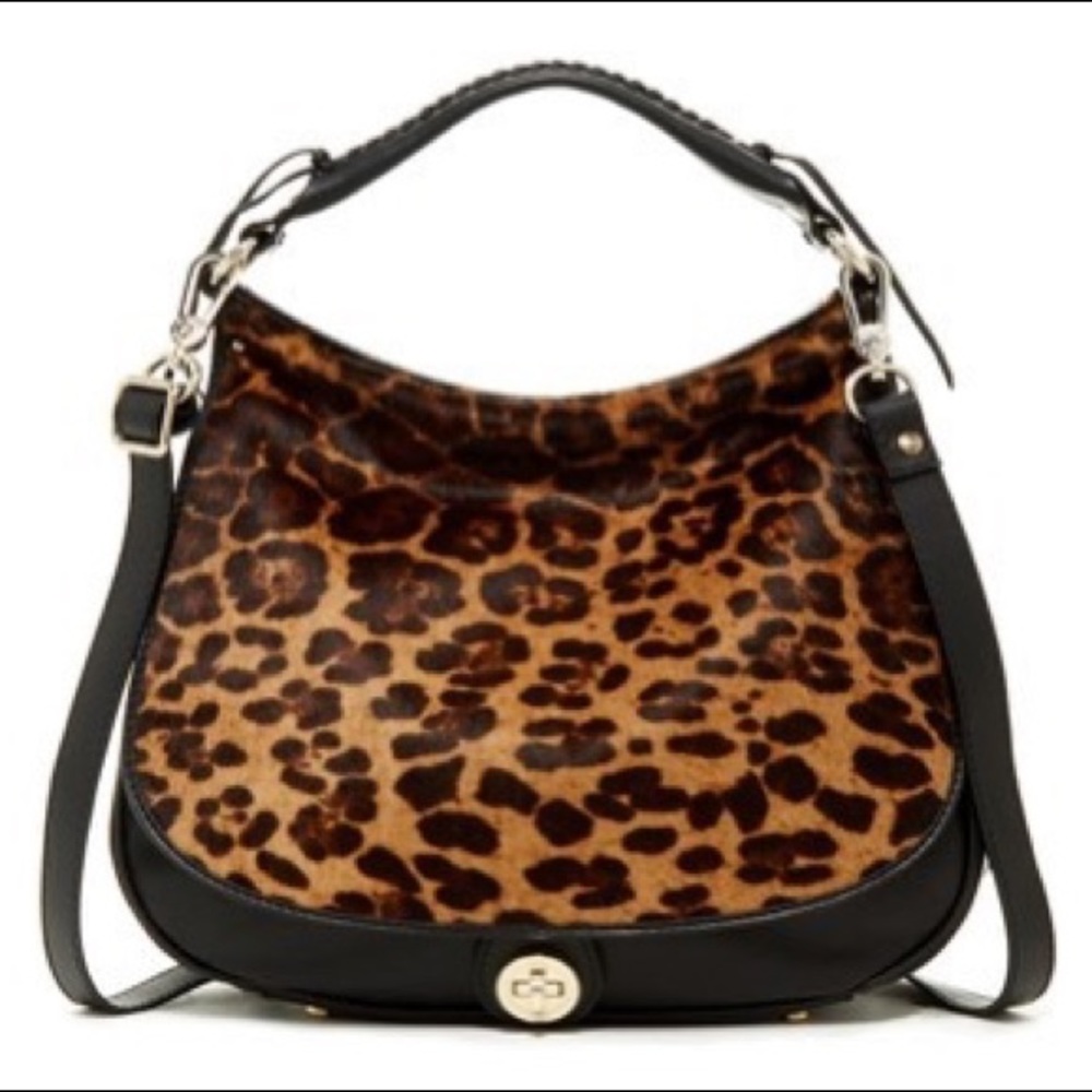 Abro Leopard Genuine Calf Hair Flap Bag